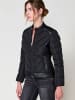 KOROSHI Padded biker jacket women in SCHWARZ