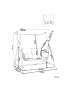 Beliani Gartenschaukel FIASTRA in Grau - (W) 170 x (H) 202 x (L) 140 cm