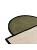 Beliani Kurzflor SAKARO in Grün/Beige - (W) 160 x (L) 160 cm