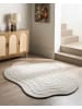 Beliani Kurzflor SATNA in Beige - (W) 160 x (L) 230 cm