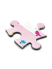 Mr. & Mrs. Panda Puzzle Einhorn Yoga mit Spruch in Rot Pastell