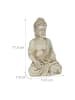 relaxdays Buddhafigur in Weiß - (B)10,5 x (H)17,5 x (T)7,5 cm