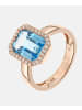Diamant L'éternel Ring aus 375 Roségold mit Diamant mit Topas