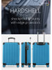 Hauptstadtkoffer Q-Damm - Handgepäck Koffer Flugzeug Kabinentrolley TSA, in Cyanblau