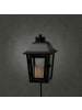 MARELIDA Laterne mit weißer Mini LED Kerze Grablaterne H: 51cm in schwarz