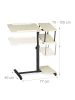 relaxdays Laptoptisch in Creme - (B)77 x (H)100 x (T)40 cm