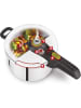 Tefal Secure 5 Neo P2530737 Schnellkochtopf 6 L 2-Stufen-Garregler Silber/Grün
