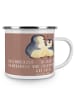 Mr. & Mrs. Panda Camping Emaille Tasse 10. Hochzeitstag Rosenhoc... in Braun Pastell