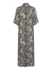 Kaffe Kleid KAthora Loose fit in Feather Gray Leaf Print