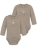 Normani Outdoor Sports Normani Outdoor Sports 2er Pack Baby Merino Langarmbody „Tuai" in Beige