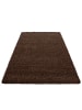 KADIMA DESIGN Teppich Hochflor Unifarben Polypropylen Wohnzimmer Shaggy in Braun