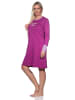 NORMANN Nachthemd Bündchen Kuschel interlock - 82157 in lila