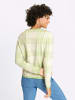 Sieh an! Rundhals-Pullover in reseda-ecru-gemustert