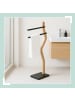 relaxdays Handtuchständer in Schwarz/ Natur - (B)37 x (H)86 x (T)18 cm