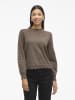Vila Pullover in taupe - 0001
