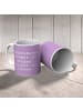 Mr. & Mrs. Panda Cappuccinotasse Spruch Kontrabass Liebe mit Spruch in Lavendeltraum