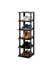 relaxdays Schuhregal "6 Ebenen" in Schwarz - (B)26,5 x (H)91 x (T)30,5 cm