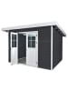 MCW WPC Gartenhaus mit Pultdach J94, Graphit-weiß