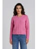 Milano Italy Strickjacke mit Rundhalsausschnitt und Fronttasche in Pink