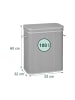 relaxdays Wäschekorb in Grau - (B)52 x (H)60 x (T)32 cm