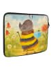 Mr. & Mrs. Panda Laptoptasche Hummel flauschig Design ohne Spruch in Weiß