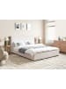Beliani Doppelbett LAVAUR in Weiß - (W) 183 x (H) 100 x (L) 220 cm