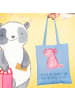 Mr. & Mrs. Panda tote bag Axolotl Niedlich mit Spruch in Sky Blue