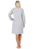 NORMANN Frottee Nachthemd Loungewearr Sternen - 82058 in grau