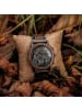 Holzkern Herrenuhr Quarz Chronograph Askja Walnuss/Marmor Anthrazit / Braun