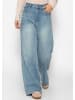 SASSYCLASSY Jeans mit weitem Bein in Blau