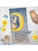 Mr. & Mrs. Panda Strandtuch Pinguin Mond Design mit Spruch in Eisblau