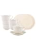 Villeroy & Boch 6er Set Teeobertassen mit Untertassen Manoir in Weiß 130 ml in weiß