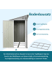 ABRIHOME Gerätehaus in Grau 4x10 FT Metall mit Doppeltür Fenstern Pultdach für Garten