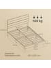 VASAGLE Bettgestell Kacy in Bleigrau - (B)160 x (H)(110-116.5) x (T)202 cm