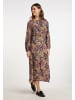 Usha Damen Maxikleid Mit Blumenprint in Grün Mehrfarbig