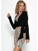 SASSYCLASSY Langarm Shirt zum Wickeln in Schwarz