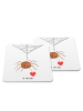 Mr. & Mrs. Panda Coaster Spinne Agathe Liebe ohne Spruch in Weiß