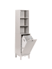 Beliani Badezimmerschrank PENON in Beige/Braun - (W) 38 x (H) 165 x (L) 30 cm