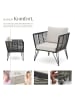 tectake Garten-Loungesessel Sundo im Rope-Design