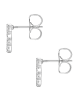 Lulu & Jane Ohrstecker Kleeblatt aus Messing mit Zirkonia in silber