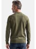 Redmond Strickjacke Basic in Braun / dunkelgrün