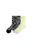 MUNADUNA 3er-Pack 3D-Relief Socken für Damen-Farb-Mix