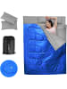 COSTWAY Doppelschlafsack 2 in 1 in Blau