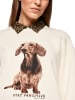 MARC CAIN Sweatshirt mit Dackel-Print in Weiß