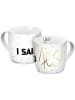 Geda Labels Tasse I said Yes Echtgold in Weiß - 300 ml