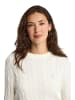 Polo Club Pullover WOMAN RIGBY GO WOOL CABLE U W IO LONG SLEEVE REGULAR FIT in Ecru