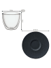 Villeroy & Boch Café au Lait-Set Manufacture Rock 250 ml schwarz in schwarz