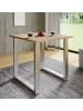 VCM  Premium Holz Esstisch Tisch Xona U Silber in Silber / Sonoma-Eiche