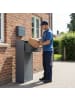 relaxdays Paketbox in Grau - (B)44 x (H)82 x (T)22 cm
