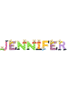 Playshoes Deko-Buchstaben "JENNIFER" in bunt